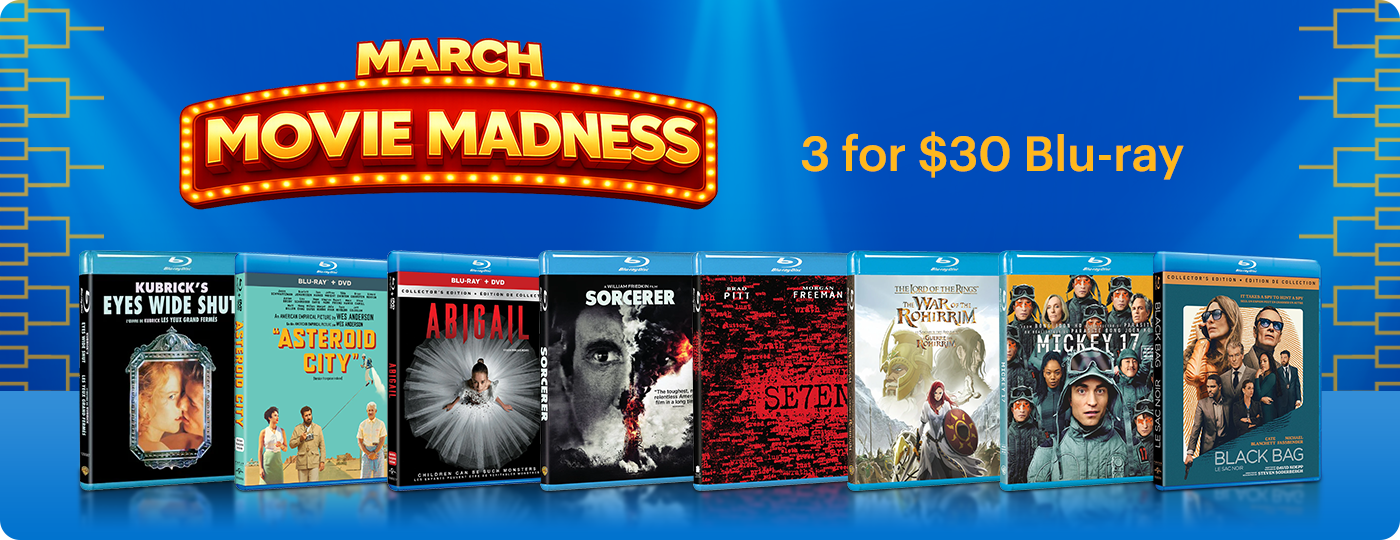 March Movie Madness - 3 for $30 Bluray