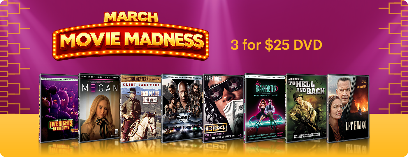 March Movie Madness - 3 for $25 DVD