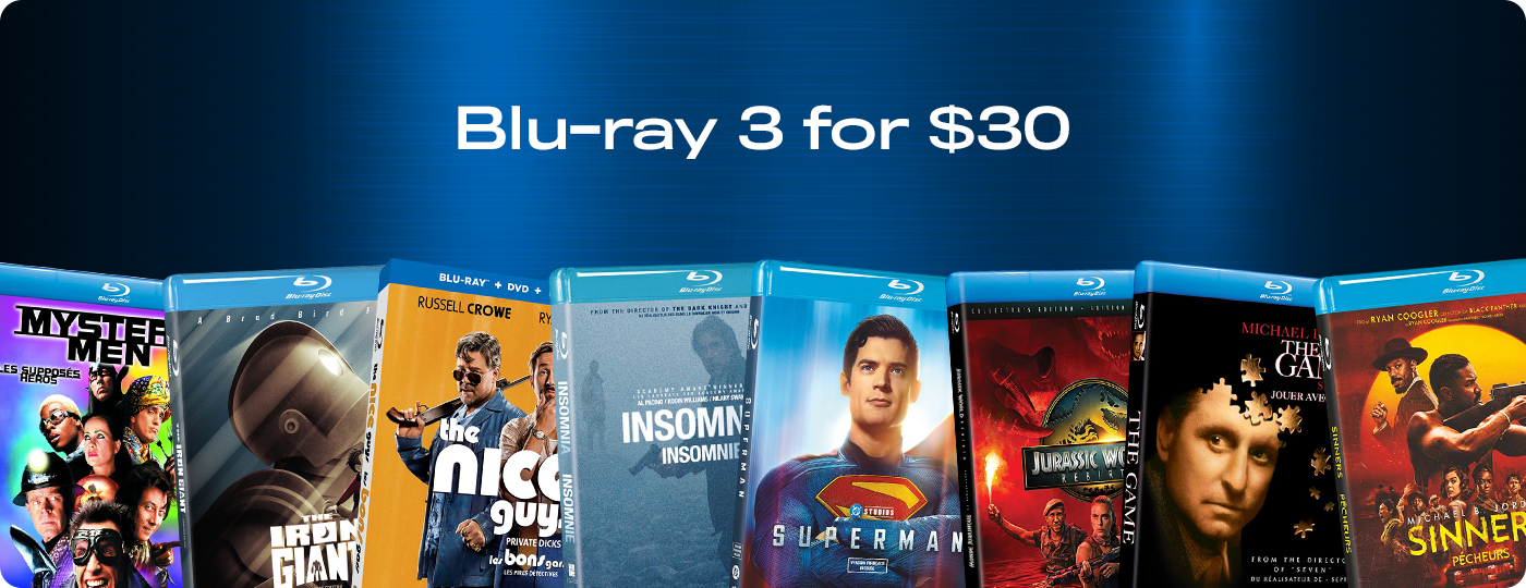Blu-ray 3 for $30 Multibuy