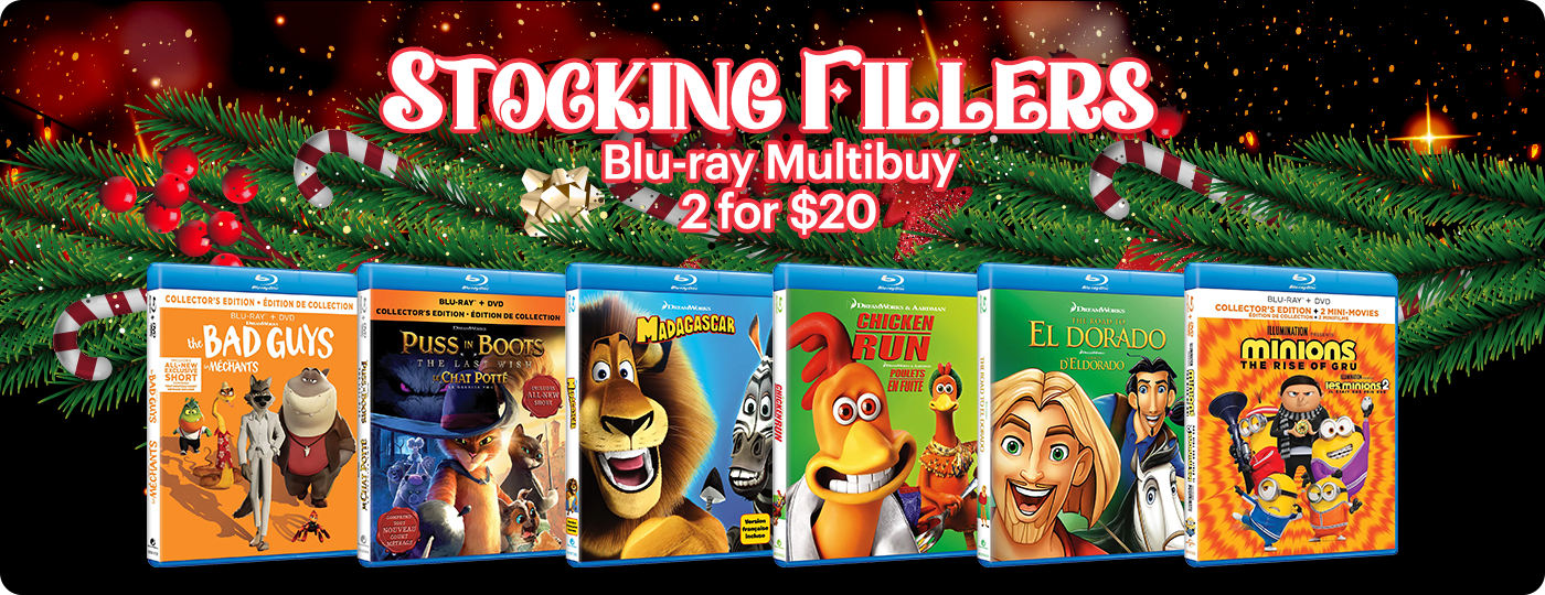 Stocking Fillers 2 for $20 Blu-ray