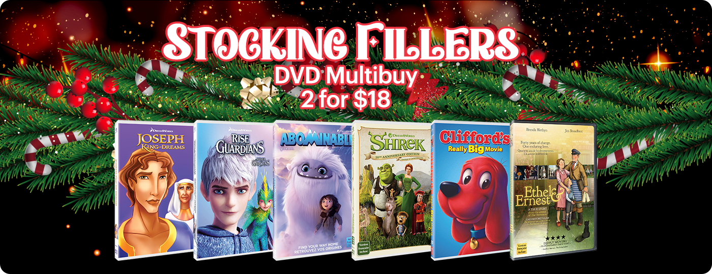 Stocking Fillers 2 for $18 DVD