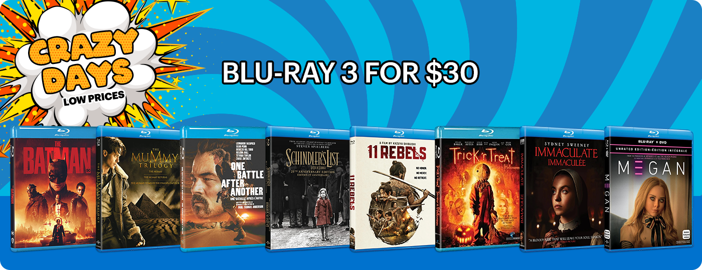 Blu-ray 3 for $30