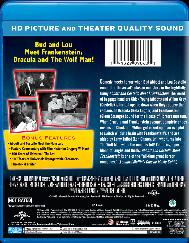 Abbott and Costello Meet Frankenstein [DVD]