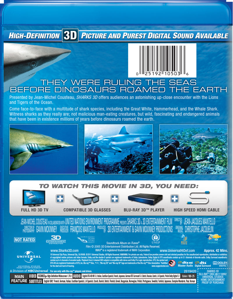 Sharks 3D (Blu-ray 3D + Blu-ray) [Blu-ray]