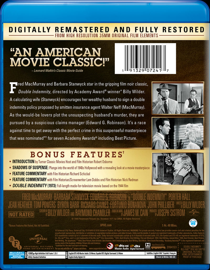 Double Indemnity [DVD]