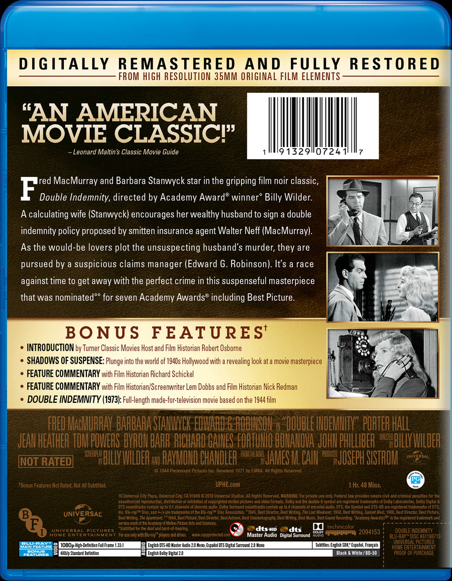 Double Indemnity [DVD]