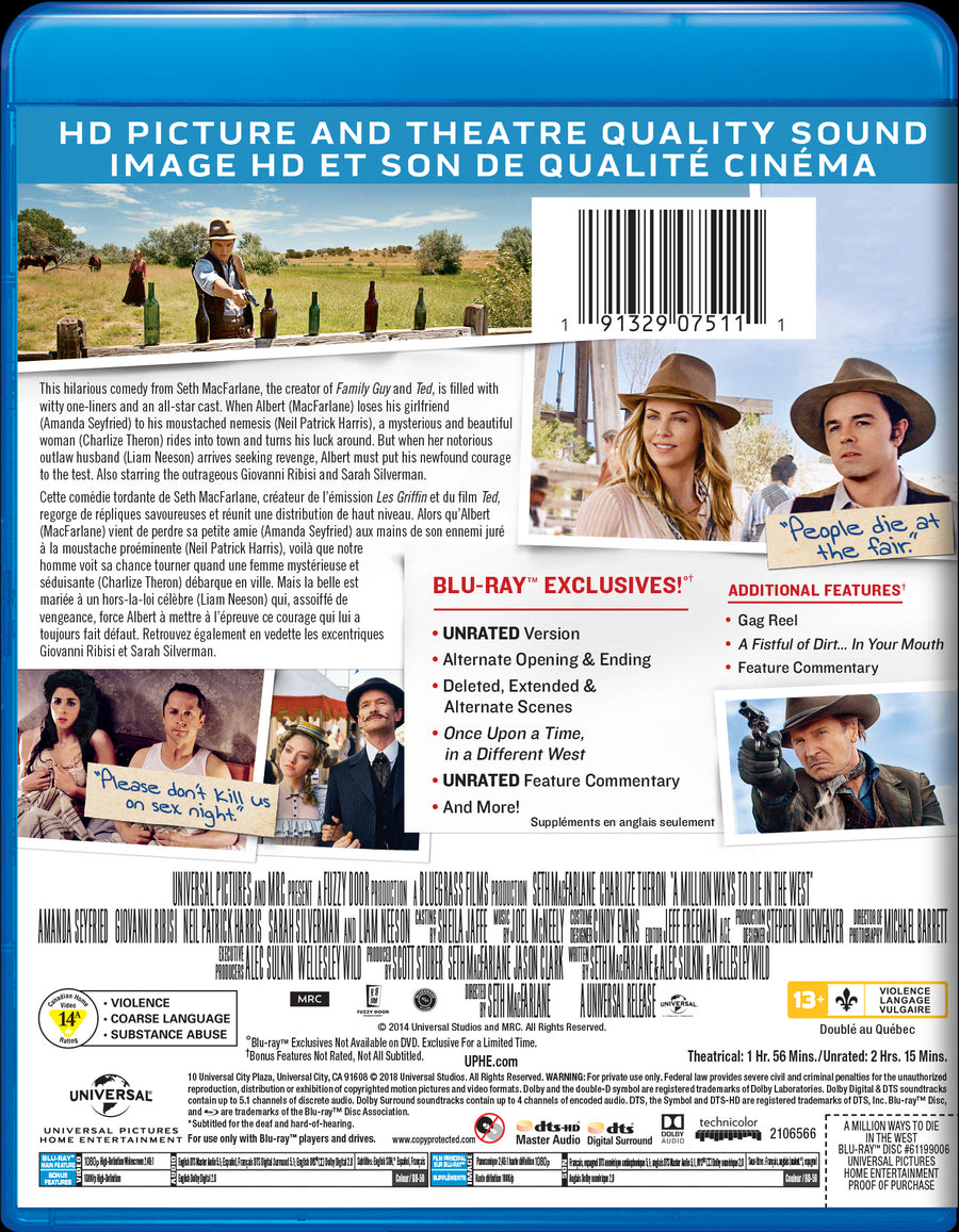 A Million Ways to Die in the West [DVD]