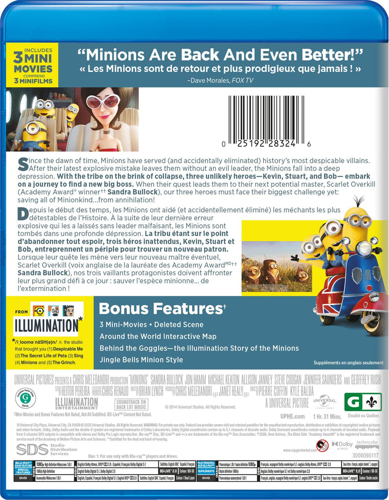 Minions (Blu-ray + DVD) [Blu-Ray]