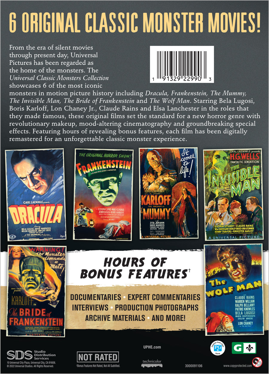 Universal Classic Monsters 6-Movie Collection [DVD]
