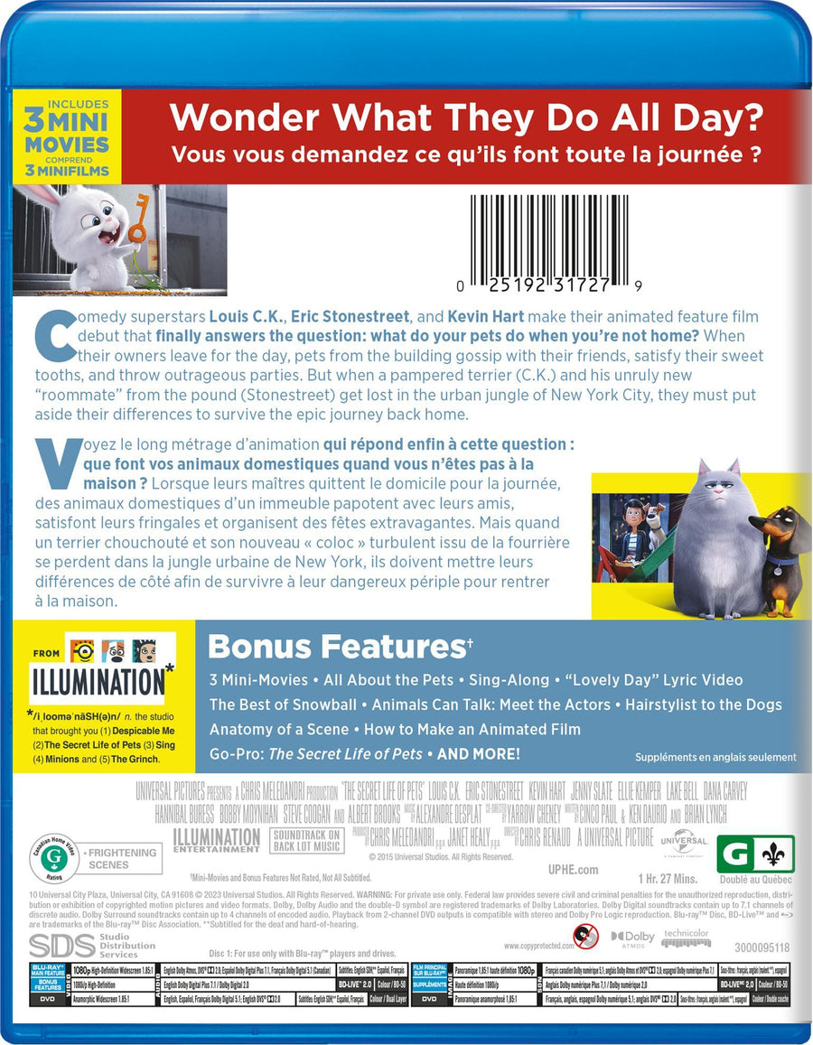 The Secret Life of Pets (Blu-ray + DVD) [Blu-Ray]