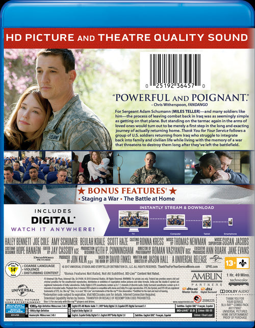 Thank You for Your Service [DVD]