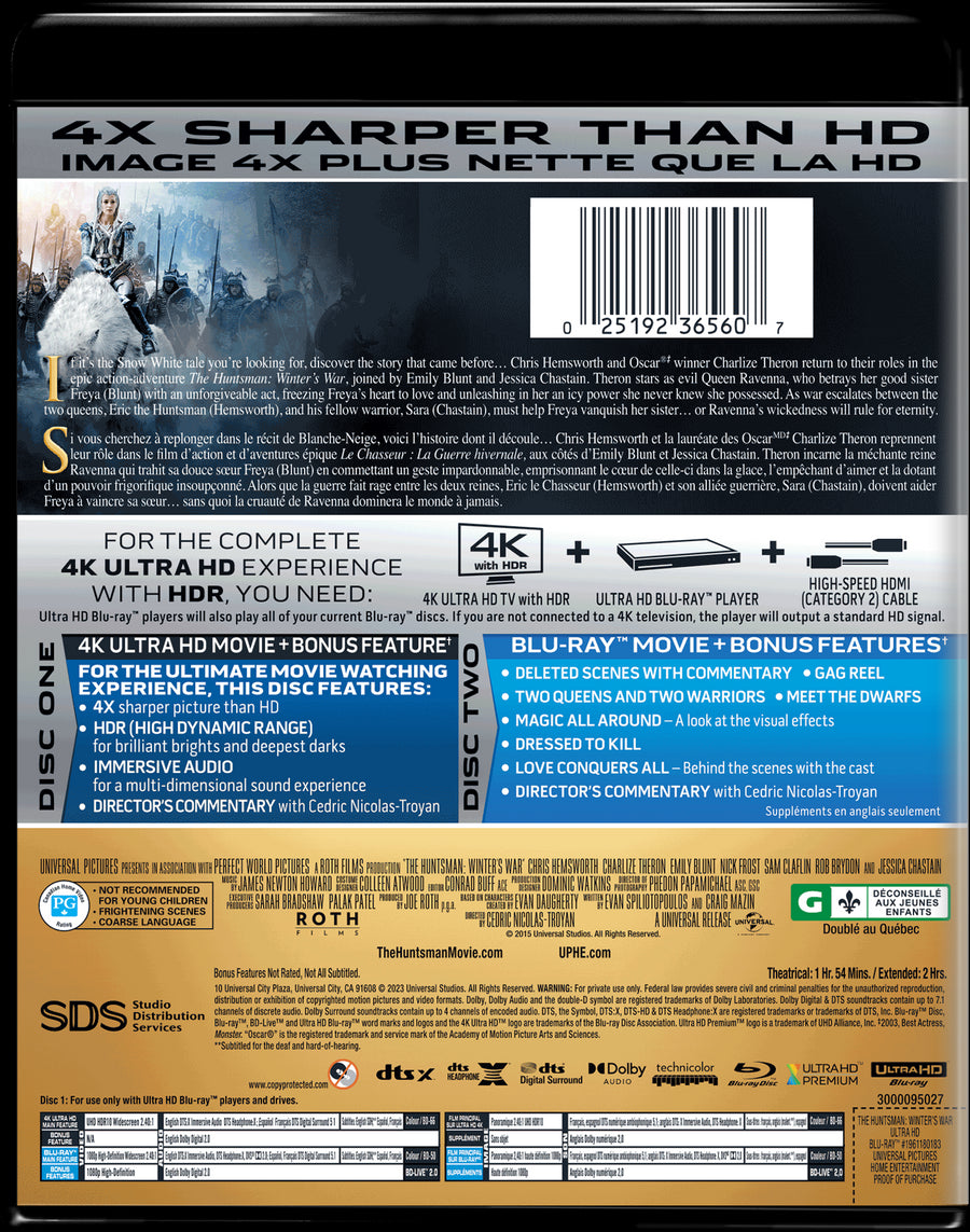 The Huntsman: Winter's War (4K Ultra HD + Blu-ray) [UHD]