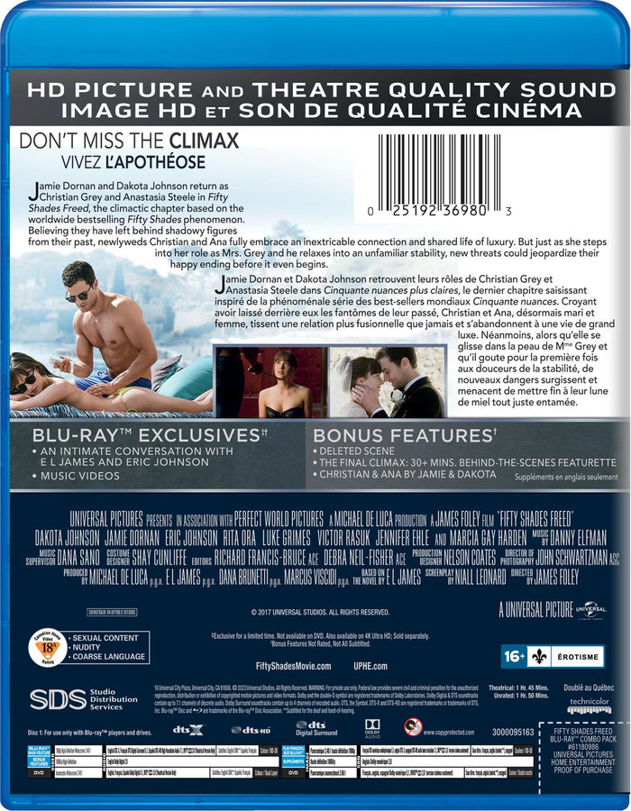 Fifty Shades Freed (Blu-ray + DVD) [Blu-Ray]