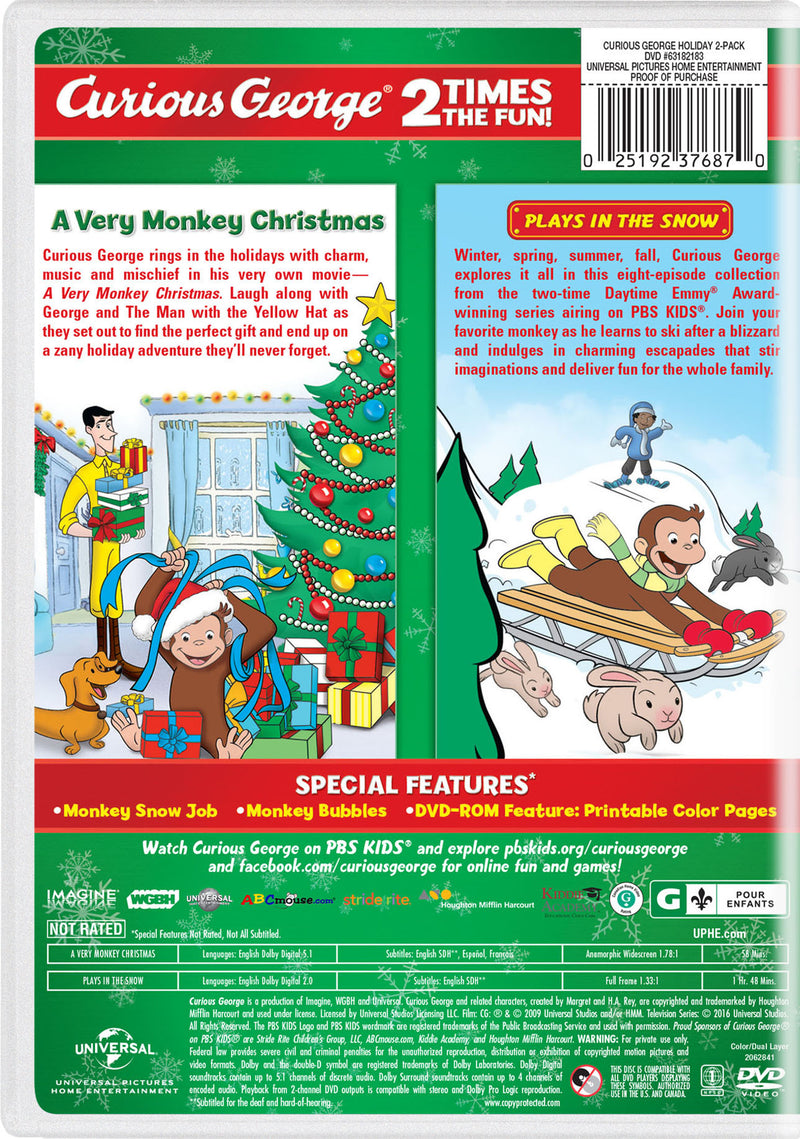 Curious George: Holiday 2-Pack [DVD]