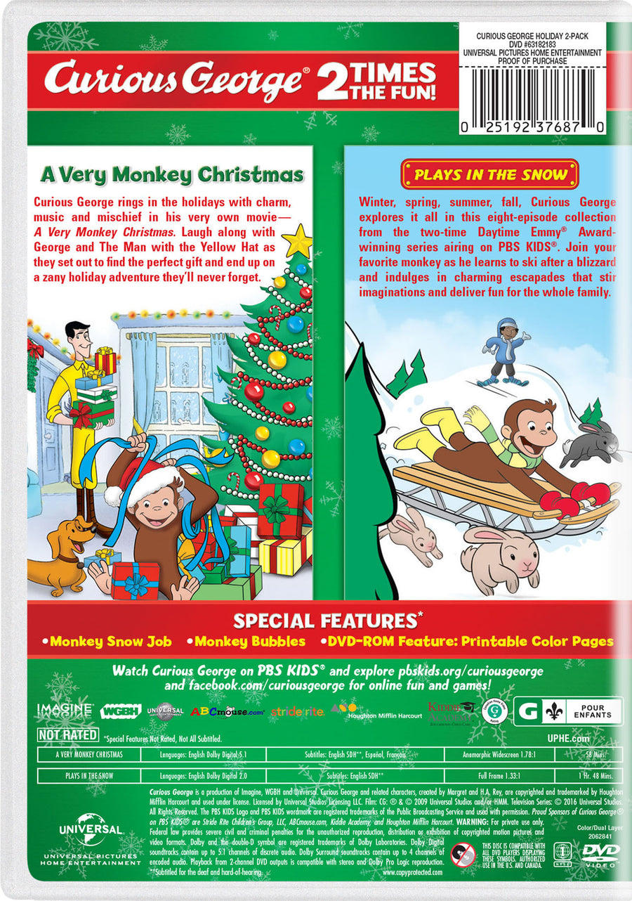 Curious George: Holiday 2-Pack [DVD]
