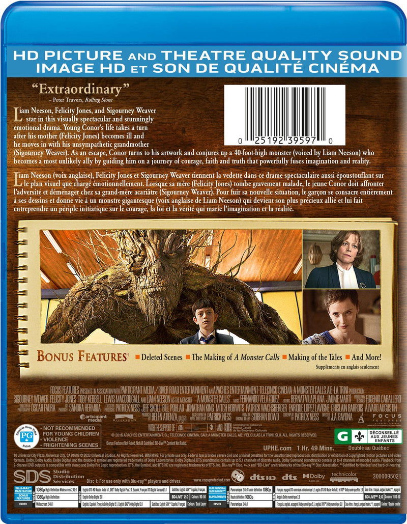 A Monster Calls (Blu-ray + DVD) [Blu-Ray]