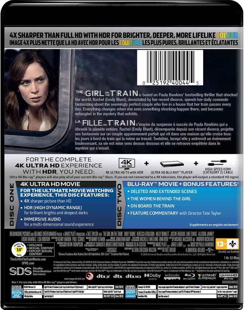 The Girl on the Train (4K Ultra HD + Blu-ray) [UHD]