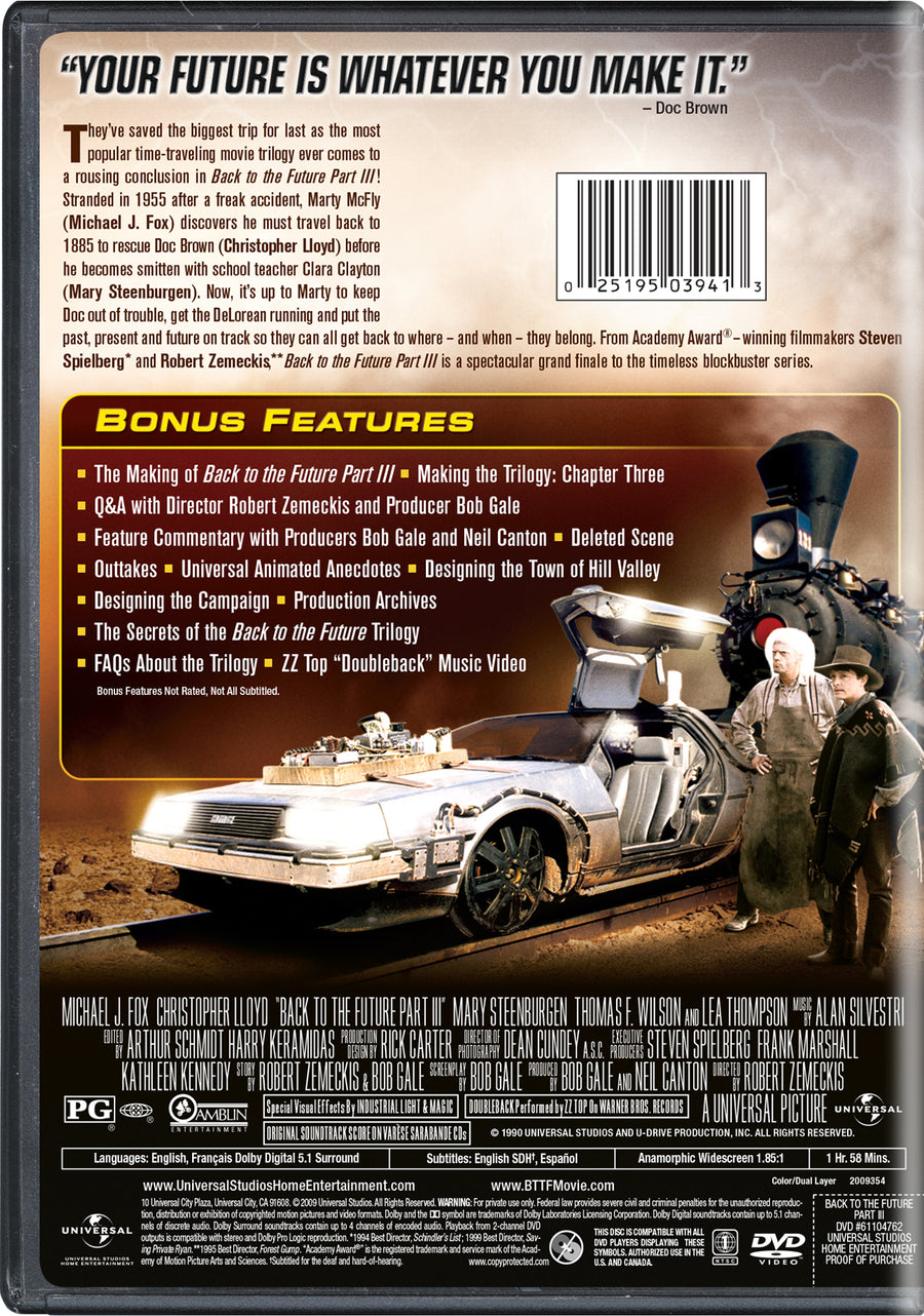 Back to the Future: Part 3 [DVD]