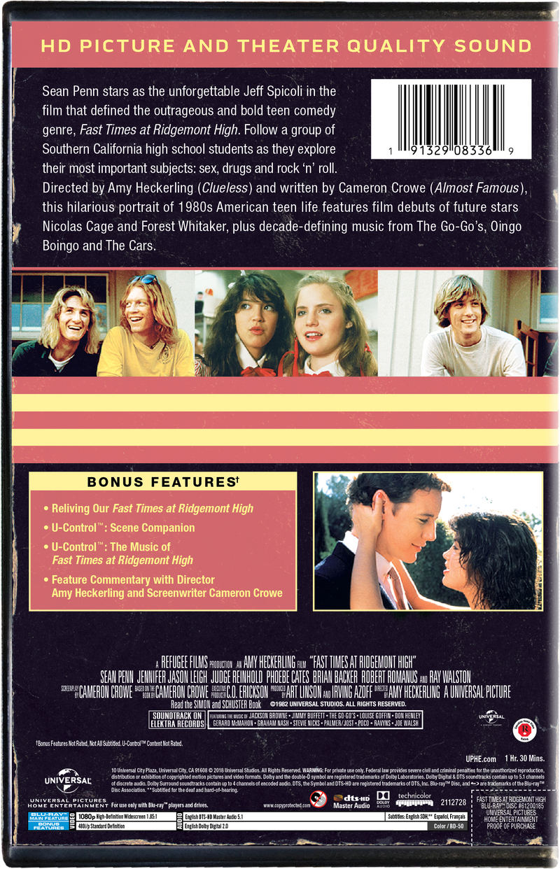 Fast Times at Ridgemont High [Blu-ray]
