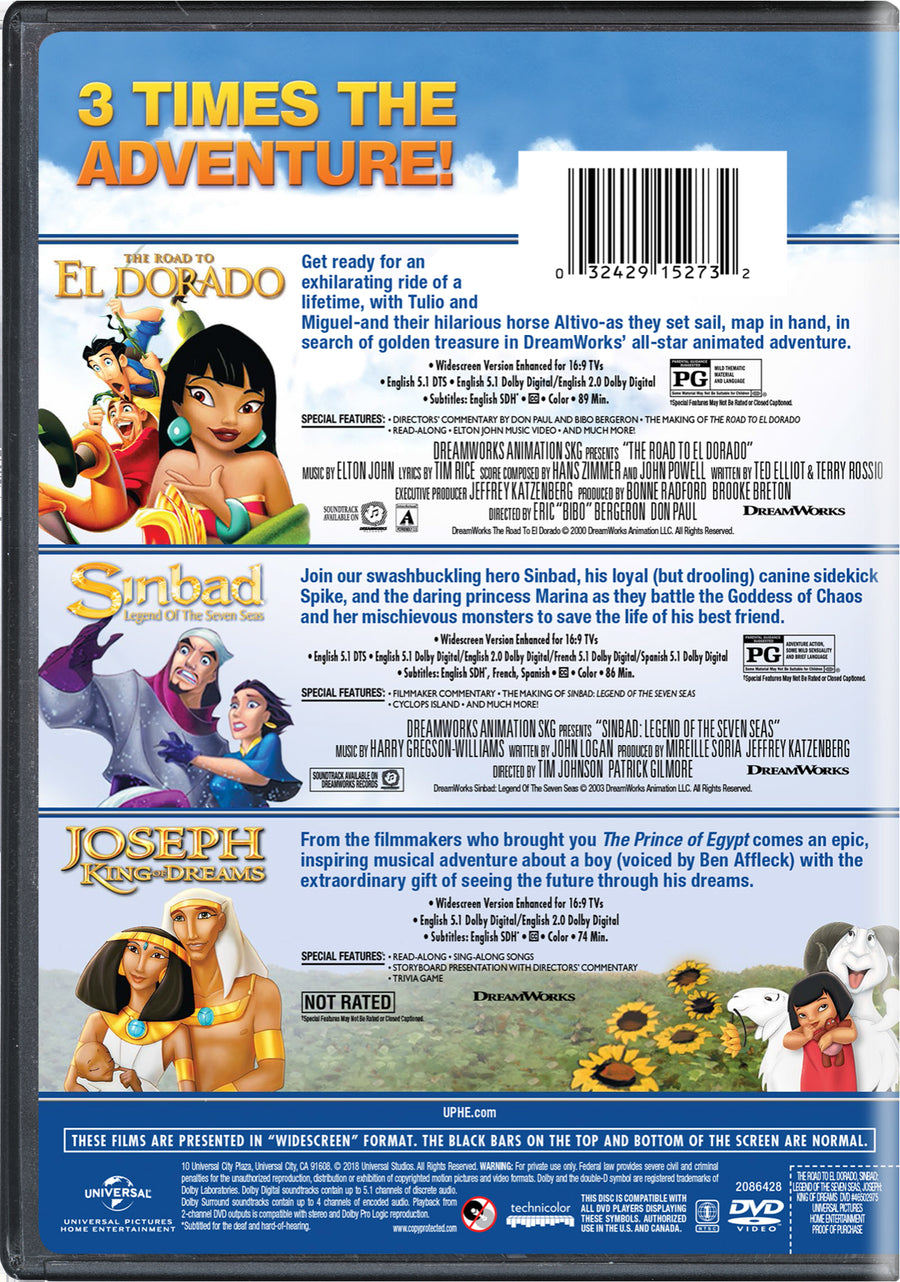 The Road to El Dorado/Sinbad: Legend of the Seven Seas/Joseph:... [DVD]