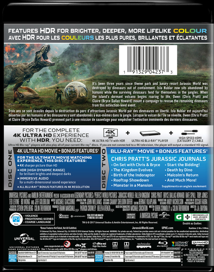 Jurassic World: Fallen Kingdom [DVD]
