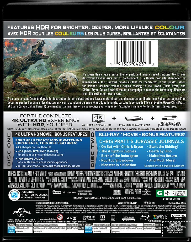 Jurassic World: Fallen Kingdom [DVD]