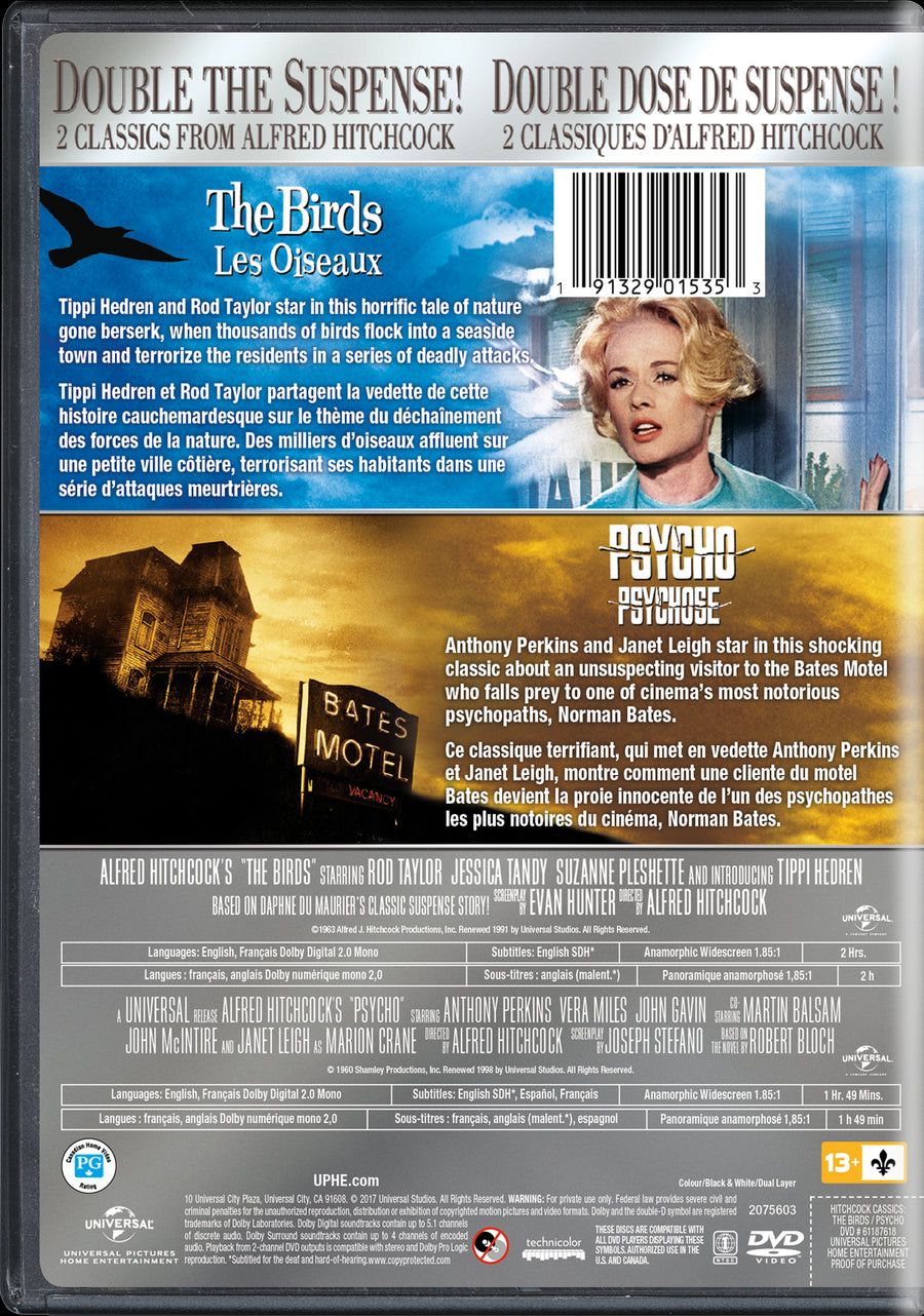 The Birds / Psycho [DVD]