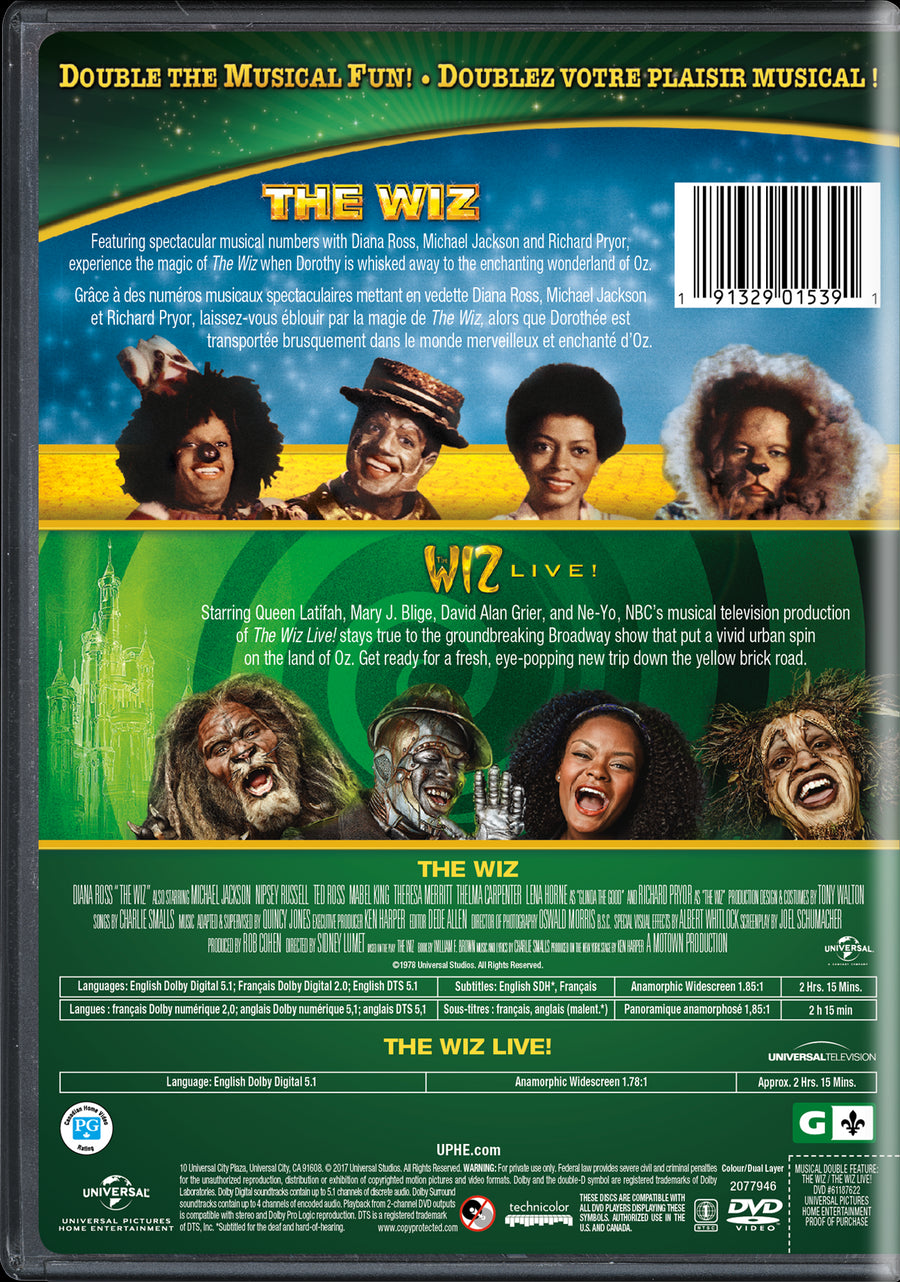 The Wiz / The Wiz Live! Musical Double Feature [DVD]