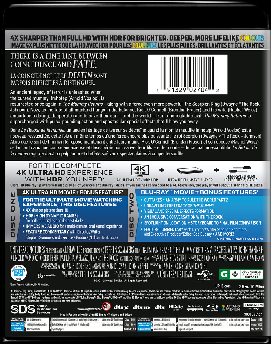 The Mummy Returns (4K Ultra HD + Blu-ray) [UHD]