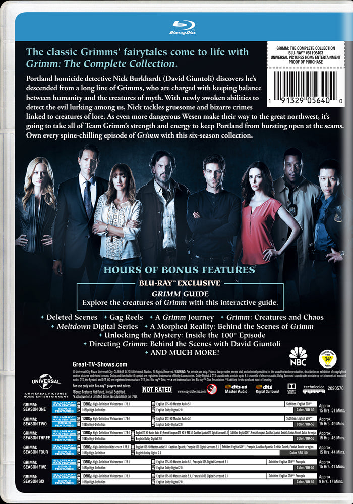 Grimm: The Complete Collection [Blu-Ray]