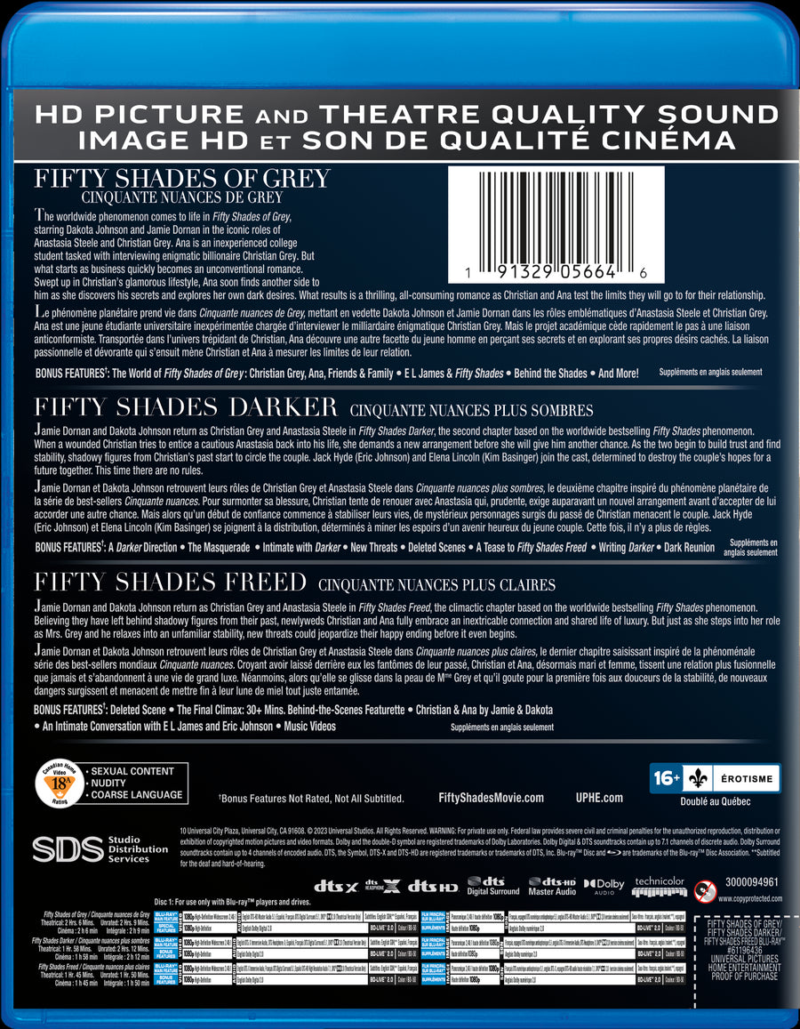 Fifty Shades: 3-Movie Collection [Blu-Ray]