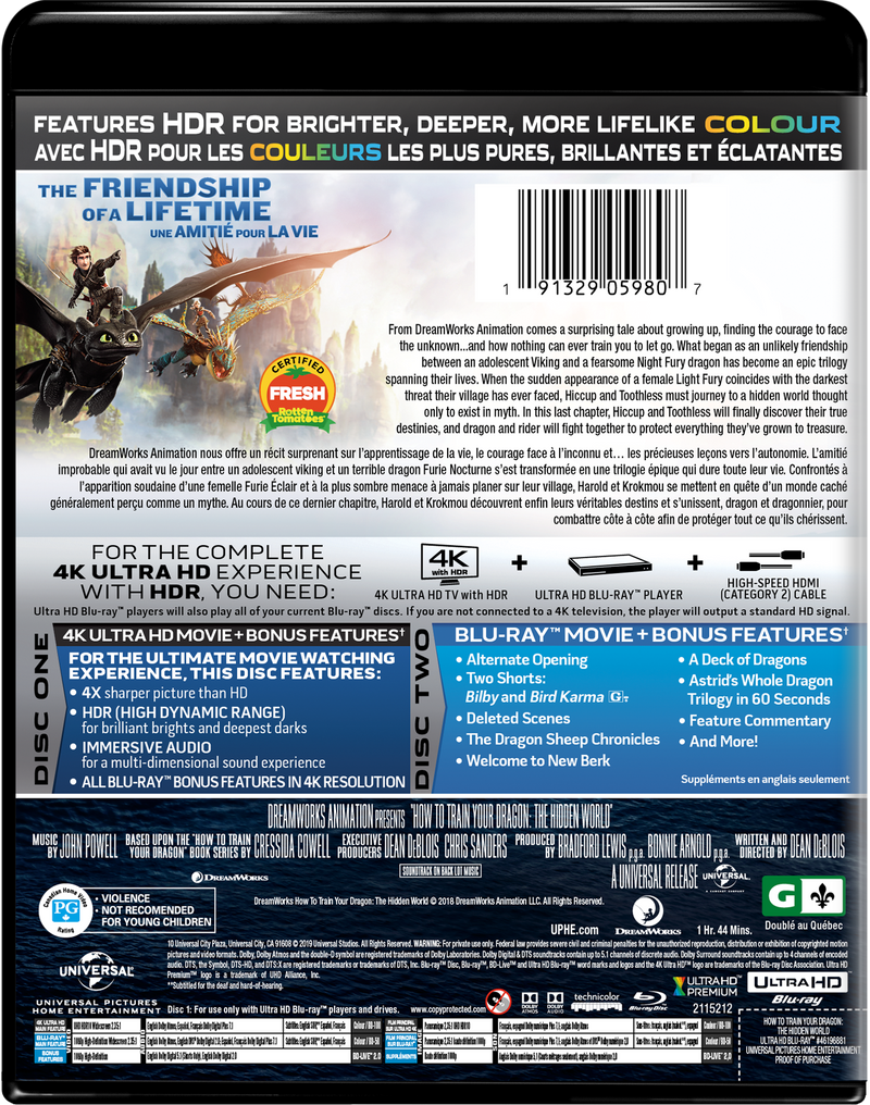 How to Train Your Dragon: The Hidden World (4K Ultra HD + Blu-ray) [UHD]