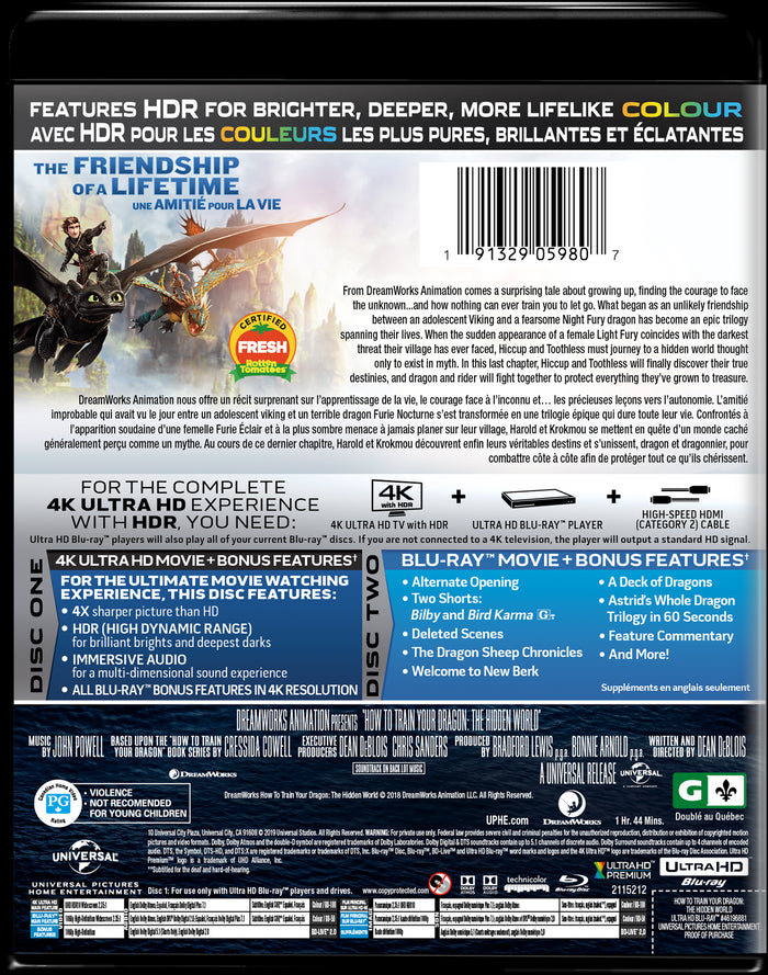 How to Train Your Dragon: The Hidden World (4K Ultra HD + Blu-ray) [UHD]