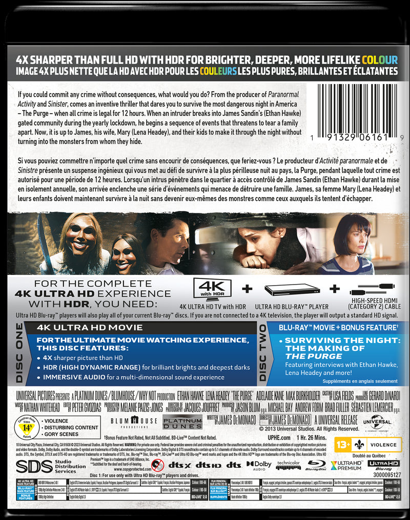 The Purge (4K Ultra HD + Blu-ray) [UHD]
