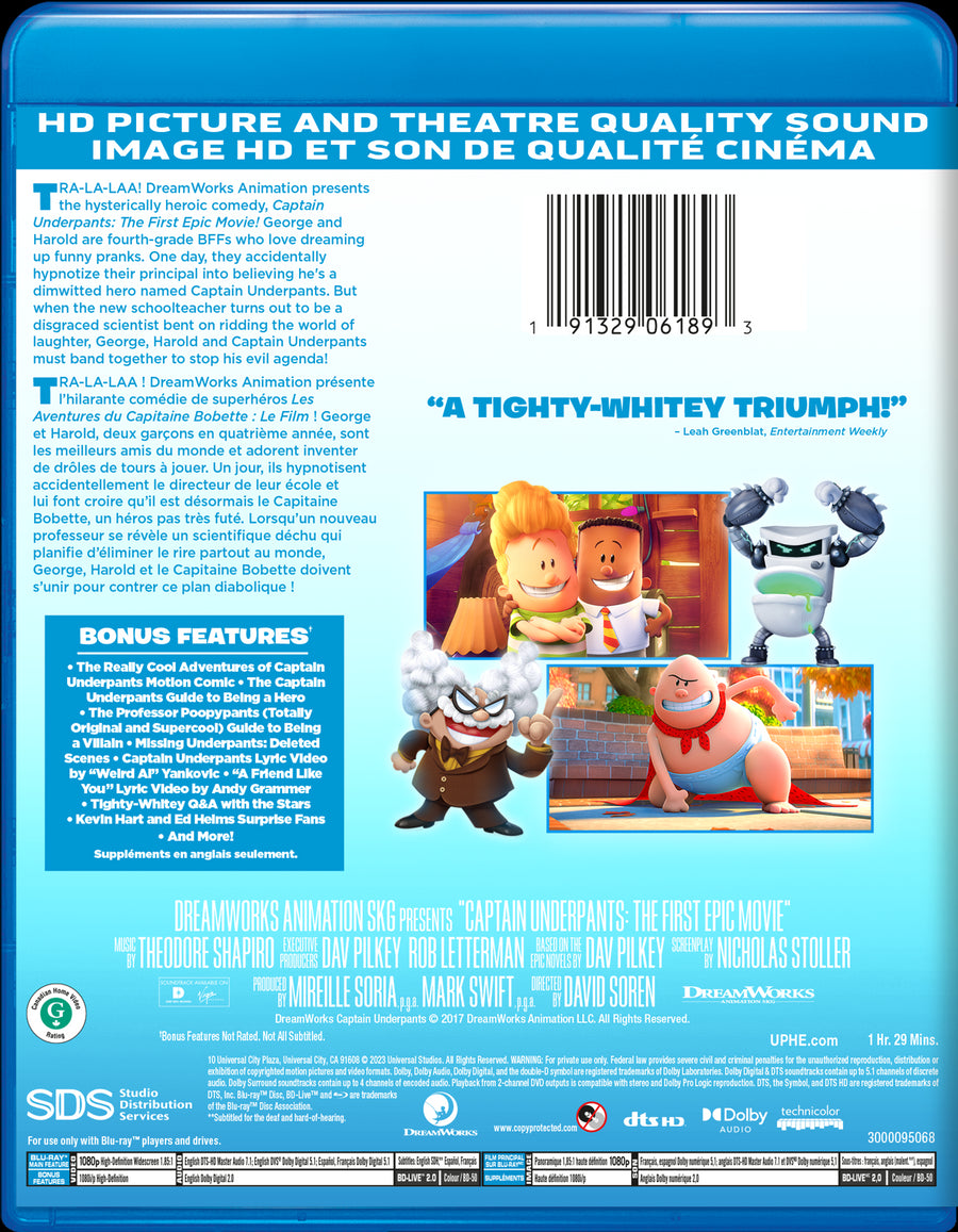 Captain Underpants: The First Epic Movie [DVD]