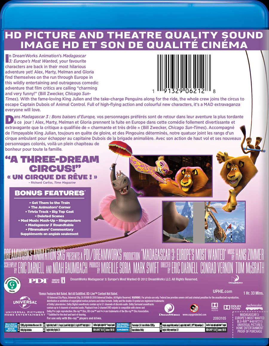 Madagascar 3: Europe's Most Wanted [DVD]