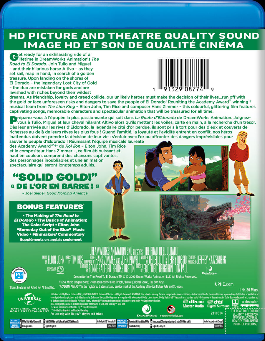 The Road to El Dorado [DVD]