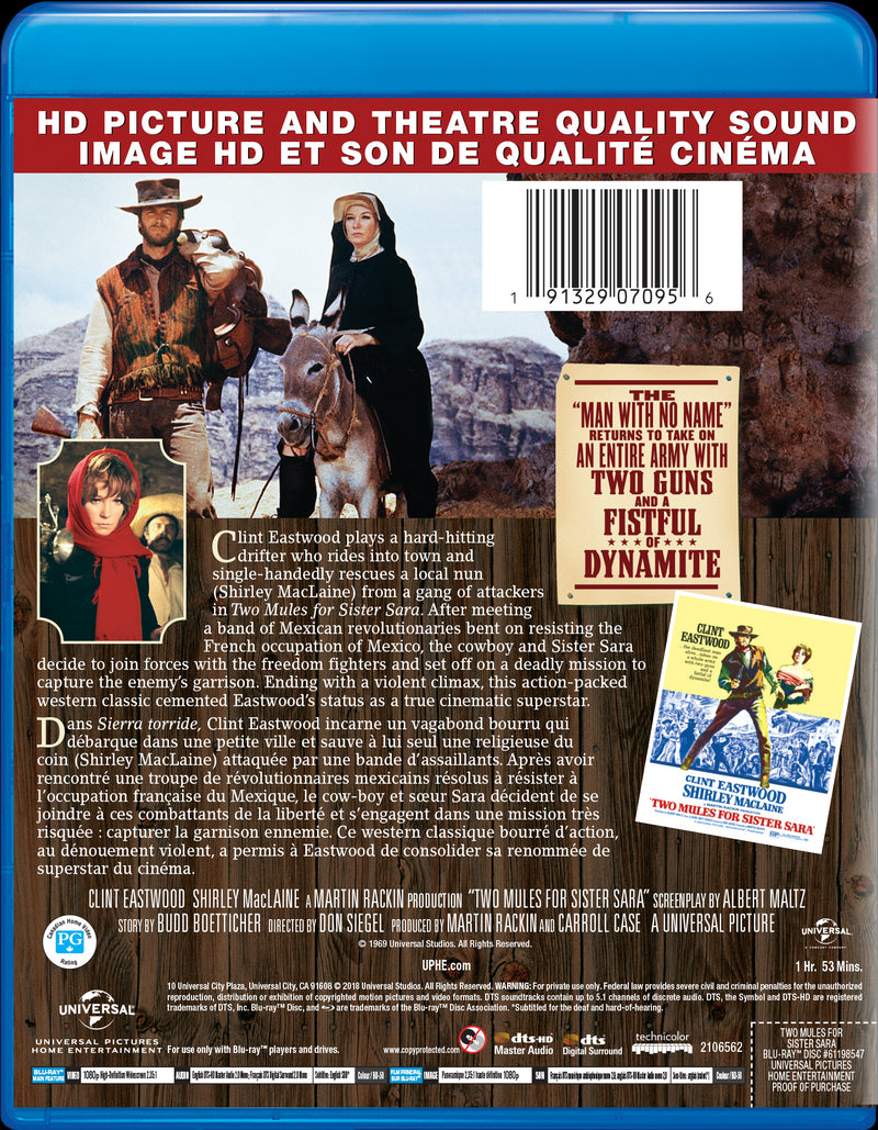 Two Mules For Sister Sara [Blu-Ray]