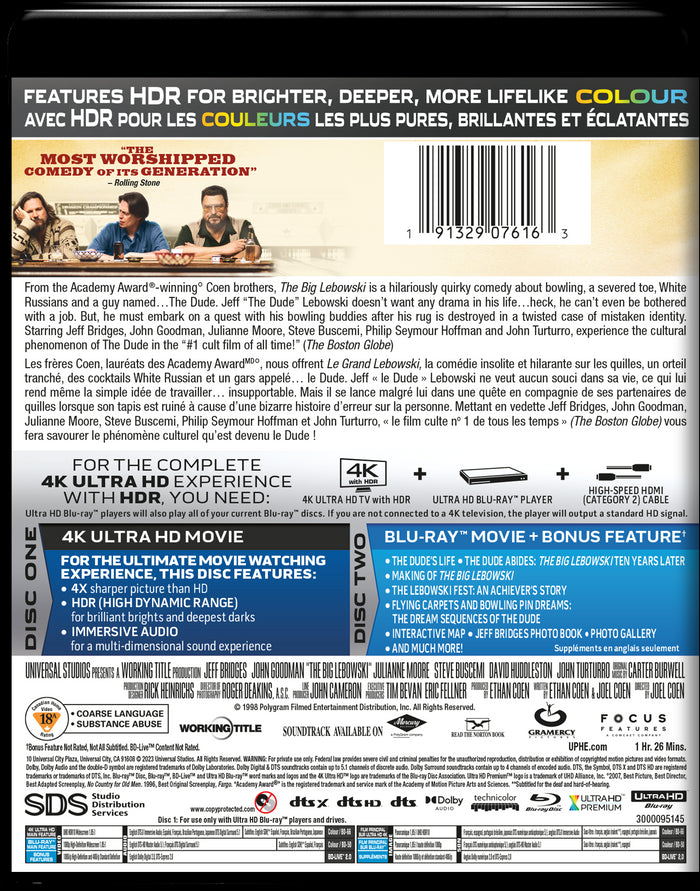 The Big Lebowski (4K Ultra HD + Blu-ray) [UHD]