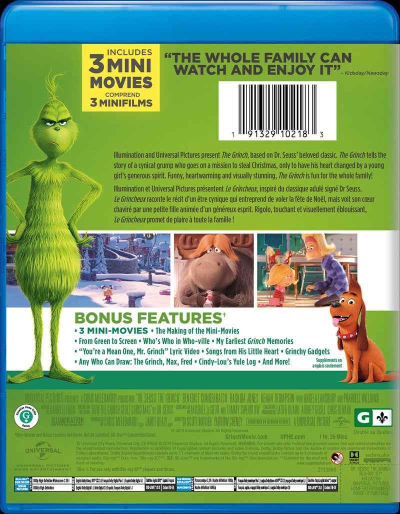 Illumination Presents: Dr. Seuss' The Grinch (Blu-ray + DVD) [Blu-Ray]