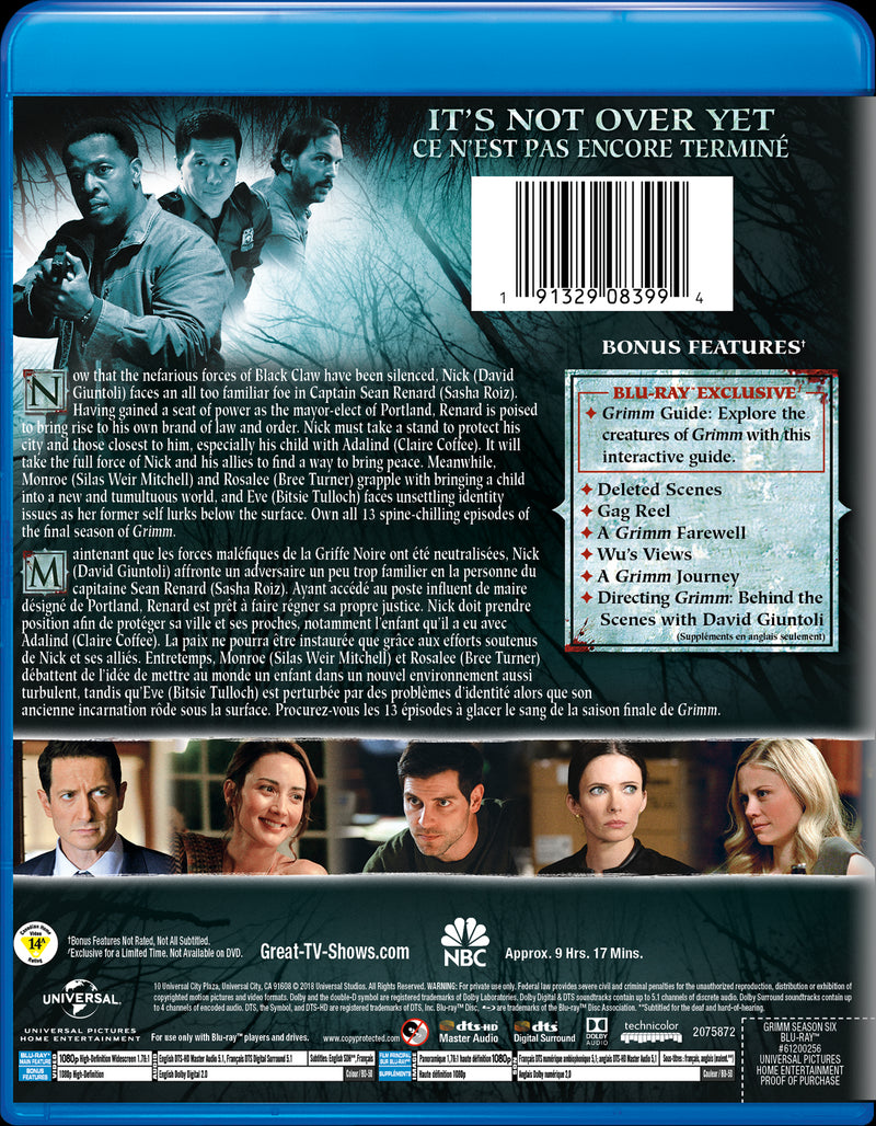 Grimm: Season Six [Blu-Ray]
