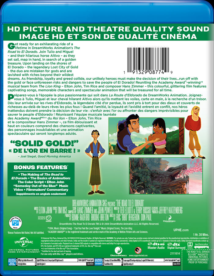 The Road to El Dorado [Blu-Ray]