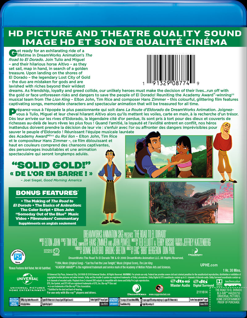 The Road to El Dorado [Blu-Ray]