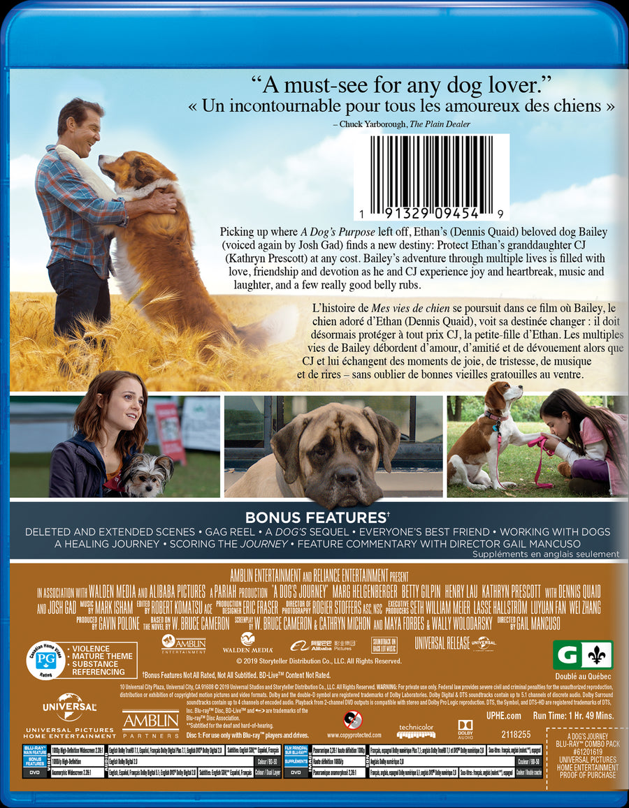 A Dog's Journey (Blu-ray + DVD) [Blu-Ray]