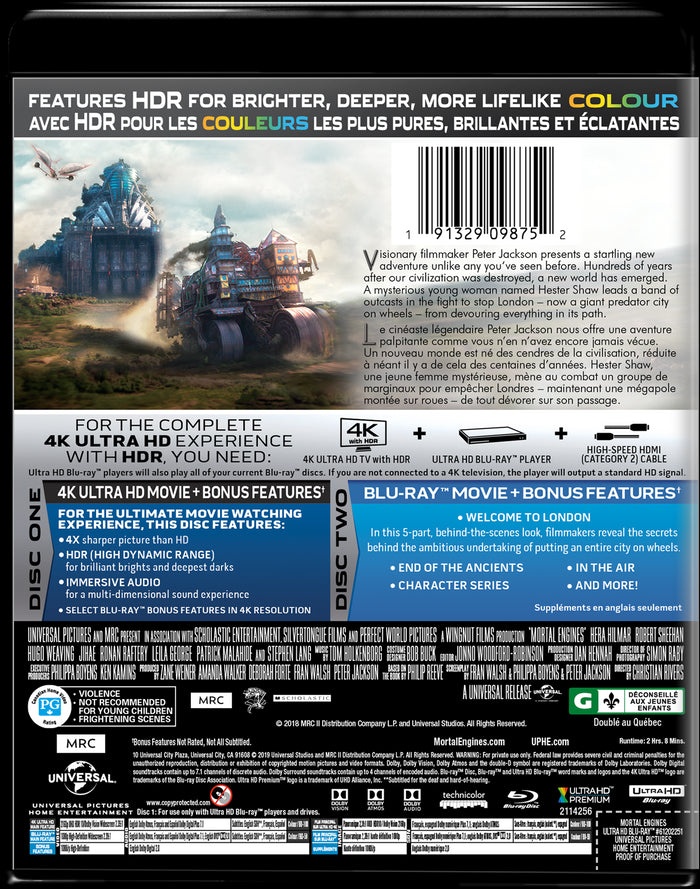 Mortal Engines (4K Ultra HD + Blu-ray) [UHD]