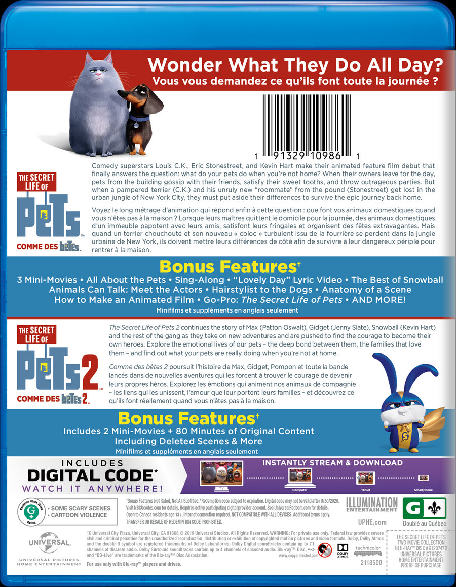 The Secret Life of Pets: 2-Movie Collection [DVD]