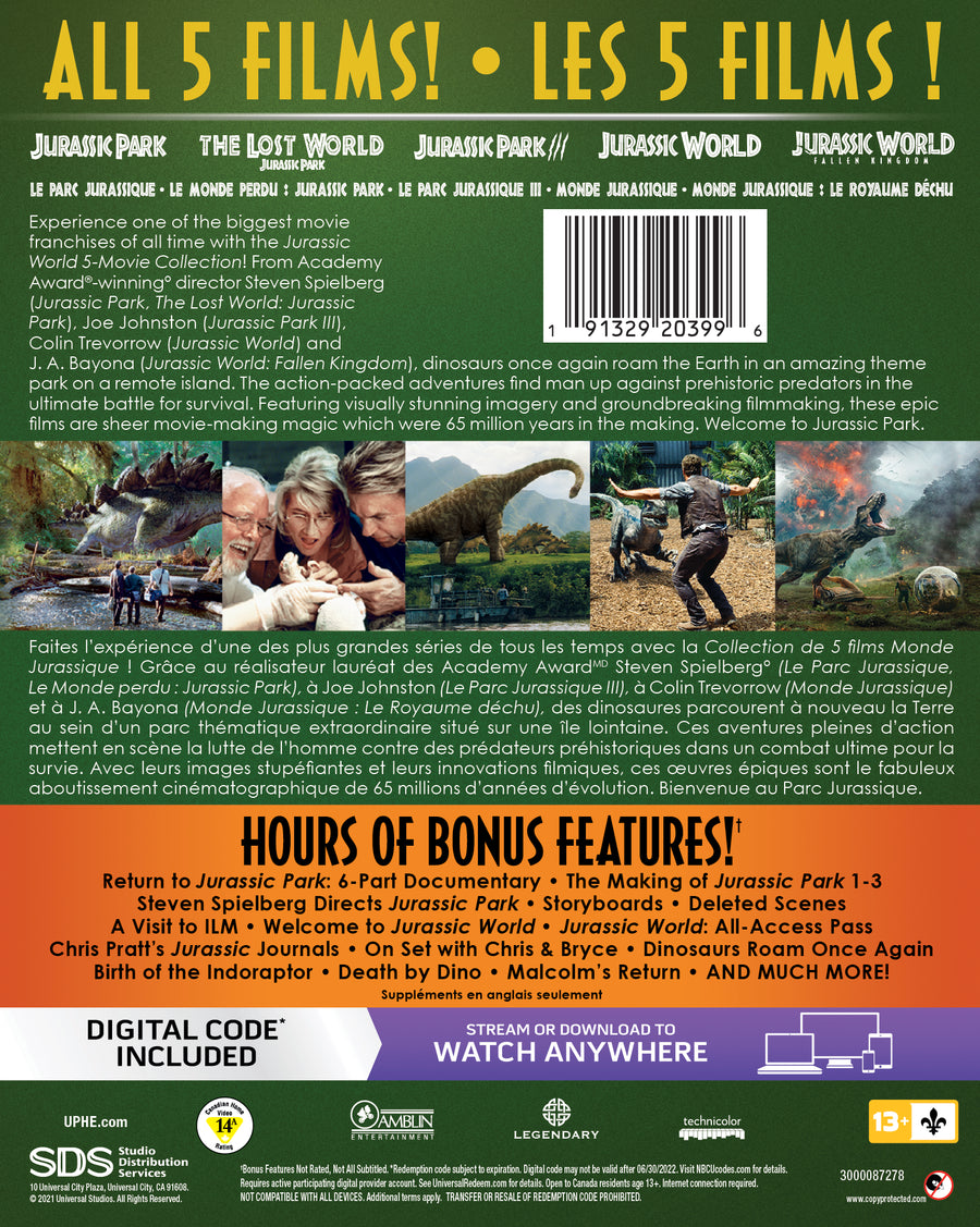 Jurassic World 5-Movie Collection (4K Ultra HD + Blu-ray) [UHD]
