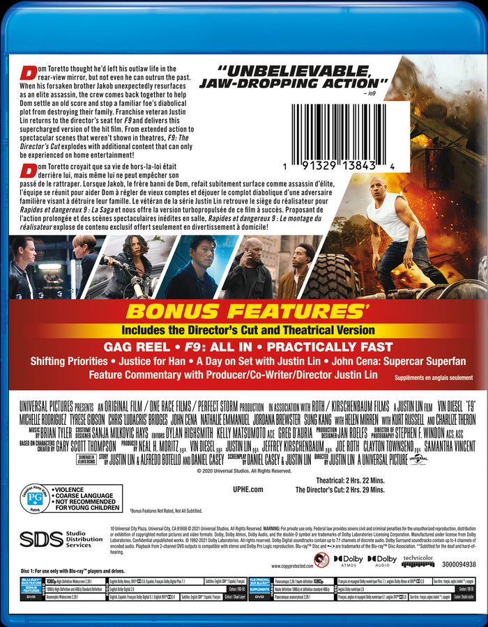 F9: The Fast Saga [DVD]
