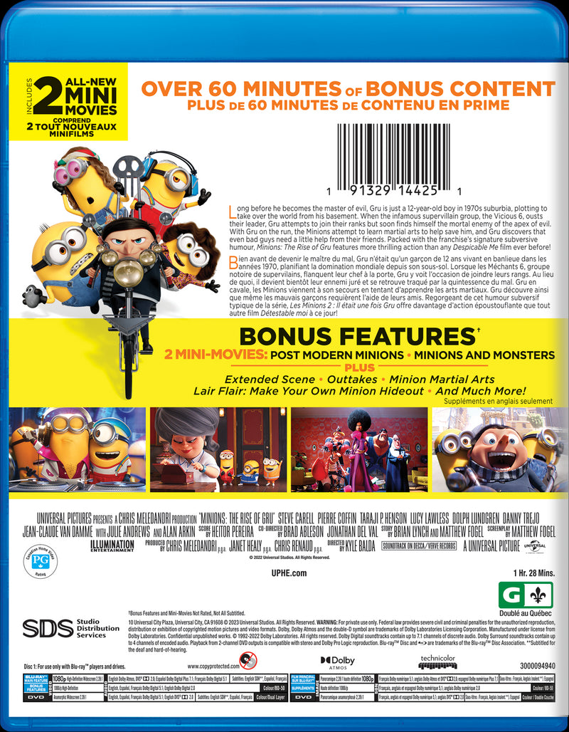 Minions: The Rise of Gru (Blu-ray + DVD) [Blu-Ray]