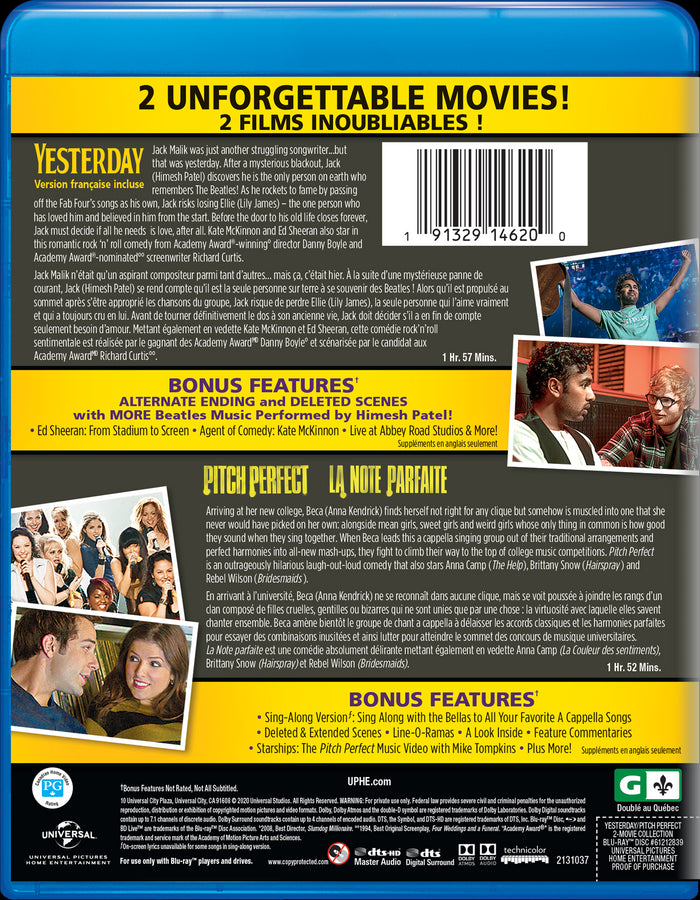 Yesterday / Pitch Perfect Double Feature [Blu-Ray]